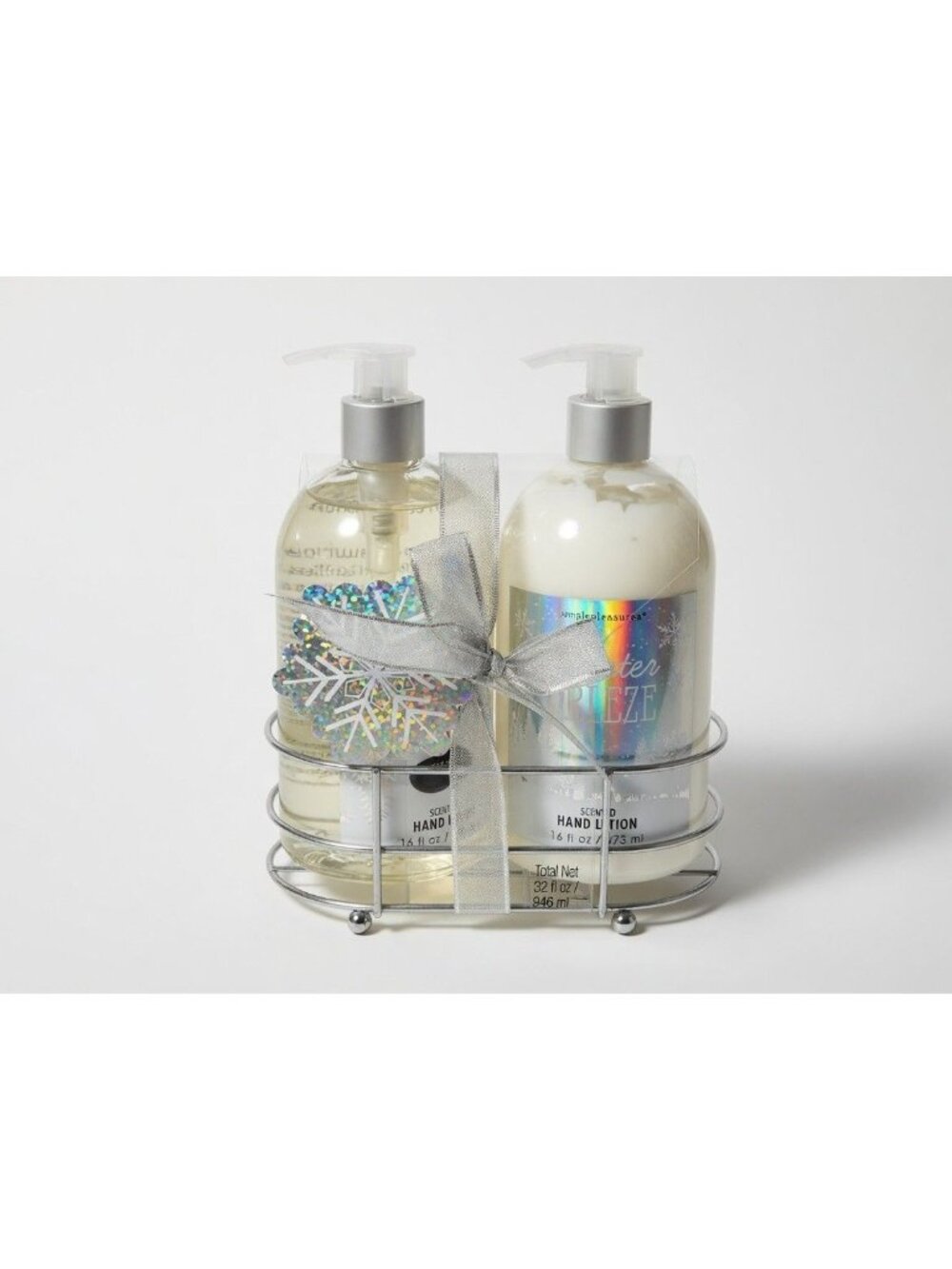 Simple Pleasures Winter Breeze Hand Soap & Hand Lotion Set Refillable w/Caddy